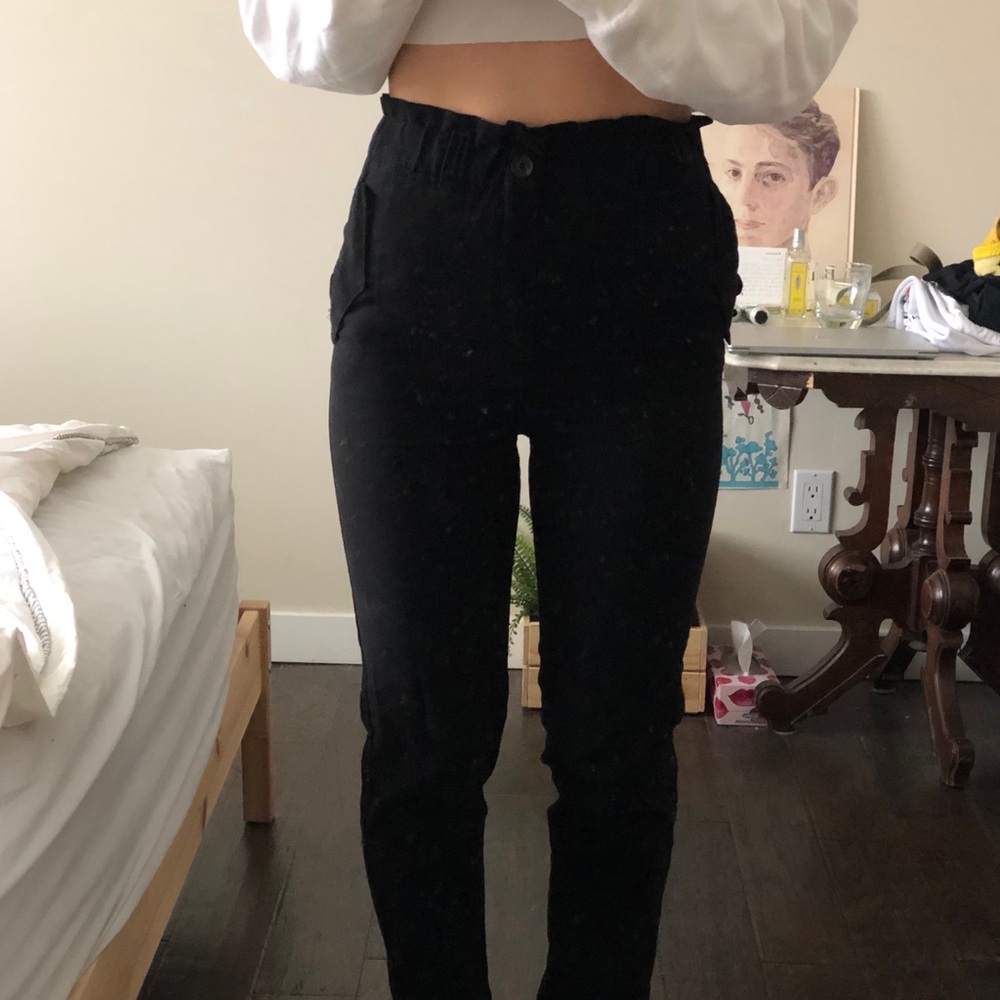 Skinny pull and bear black pants